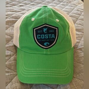 Costa Green and White Mesh Cap
